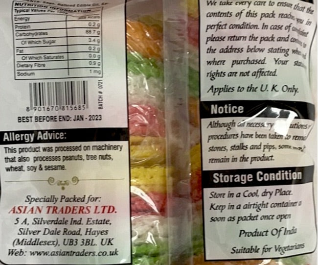 Saras Sabudana Papad Coloured 400g - Image 2