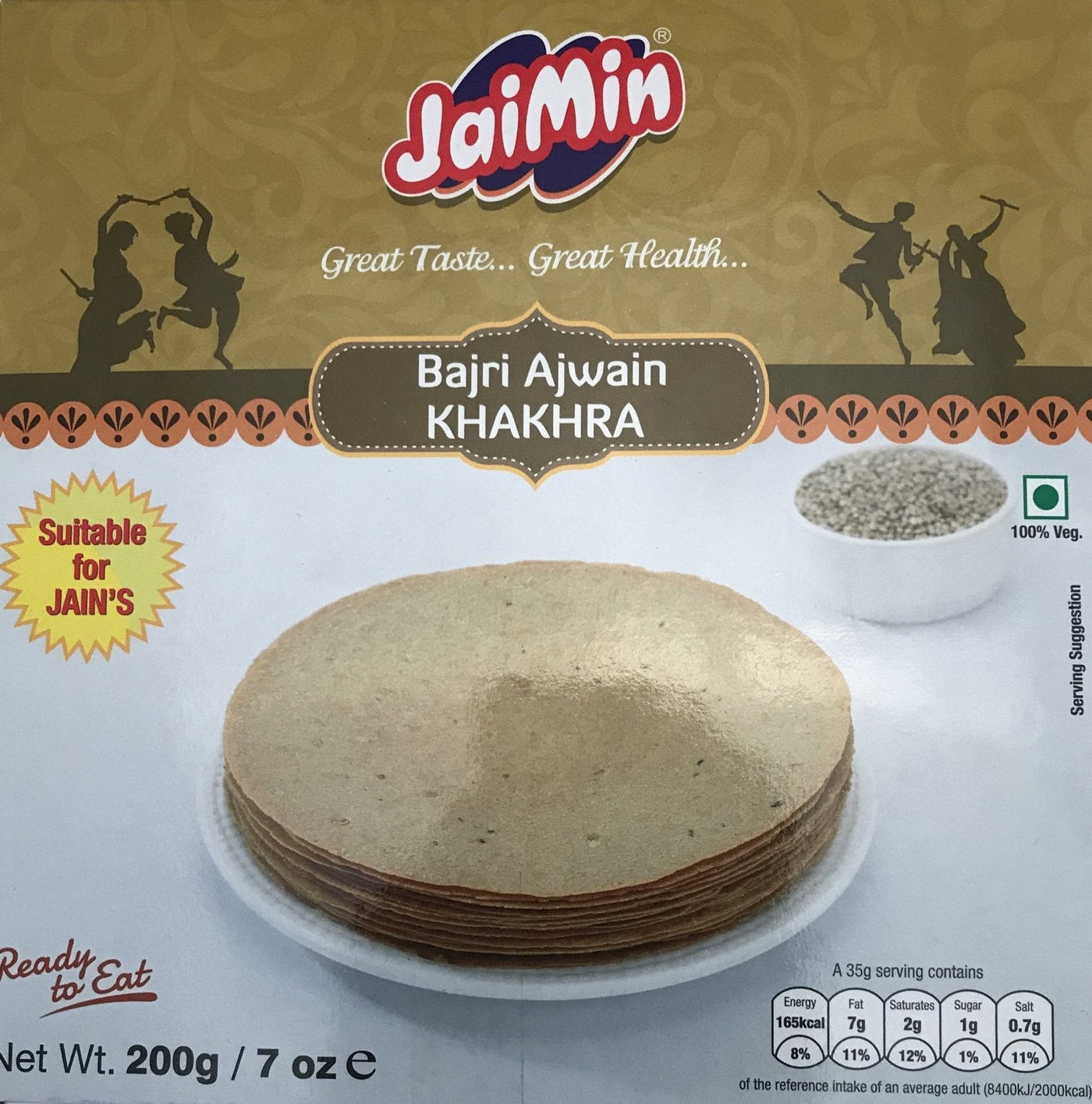 Jaimin Bajri Ajwain Khakhra 200g