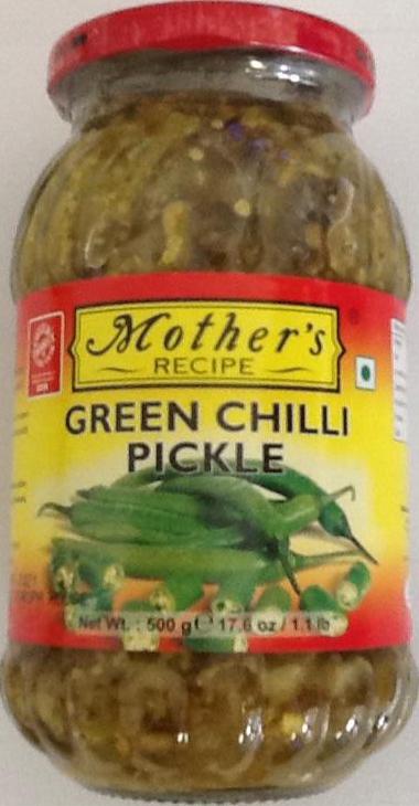 Mothers Pickle Green Chilli 500g PM