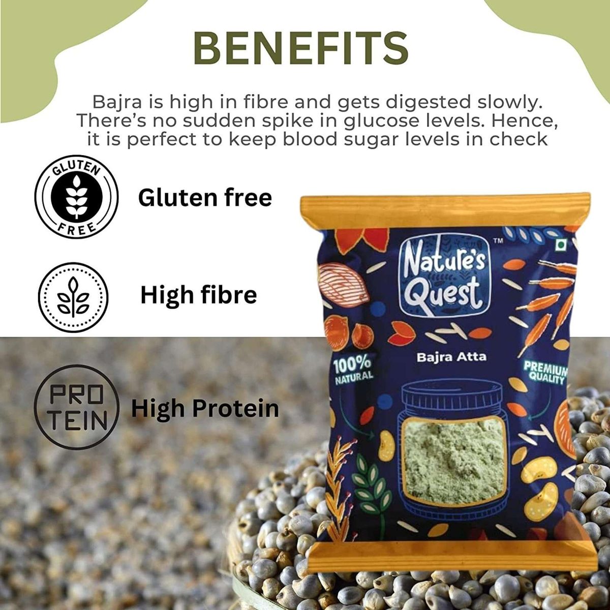 Natco Bajri (Millet) Flour 900g