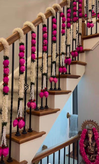 Pink Floral Staircase Hanging