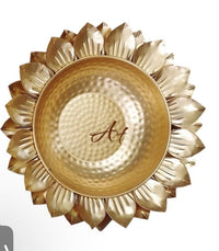 Golden Lotus Metal Urli Bowl