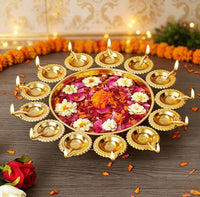 Golden Diya Urli Bowl