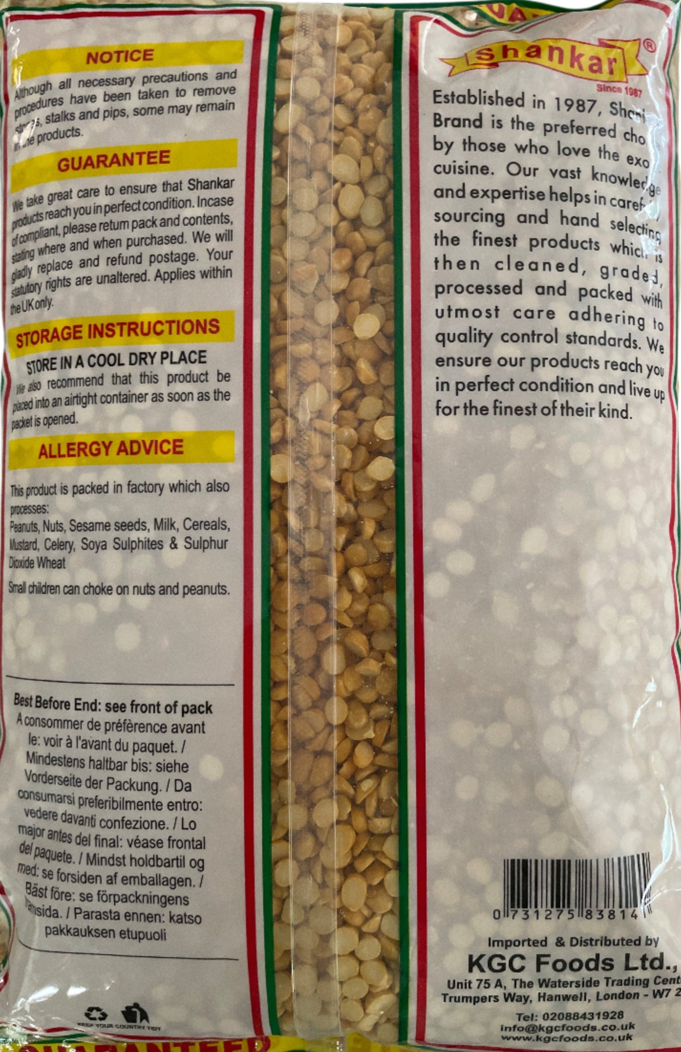 Shankar Lentils Chana Dall 2Kg - Image 2