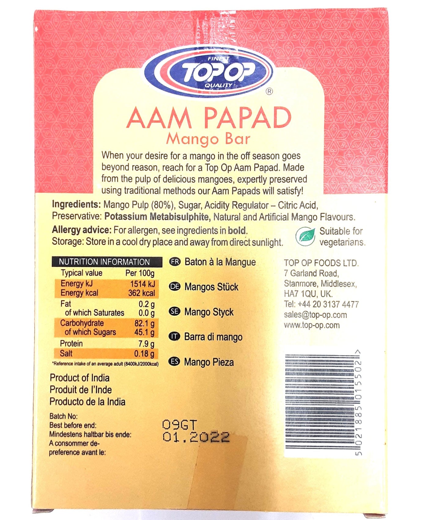 Top Op Aam Papad Mango Bar 200g - Image 2
