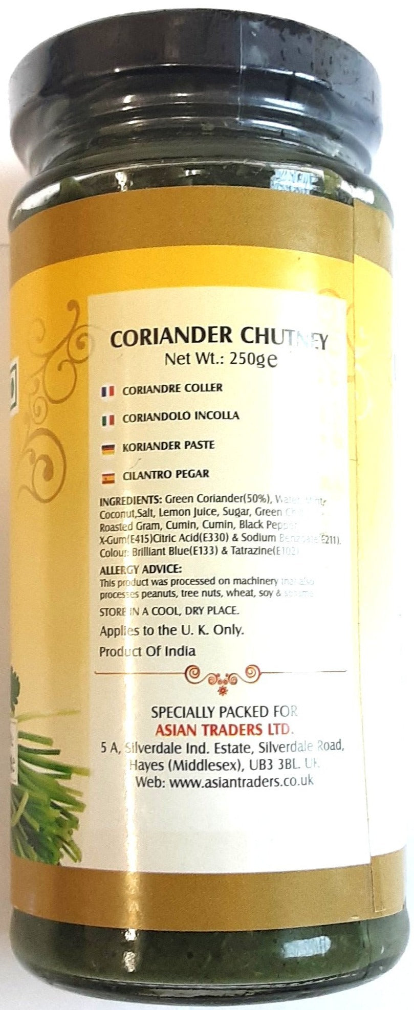 Saras Chilli Coriander Chutney 250g - Image 2