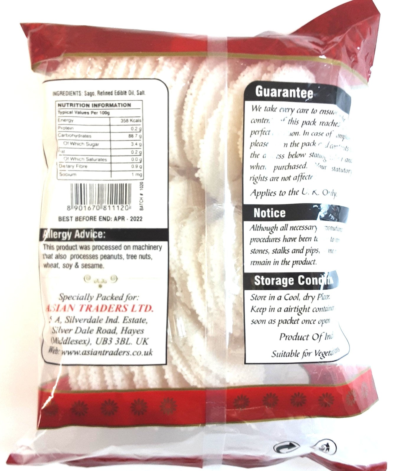 Saras Sabudana Sago Papad 400g - Image 2