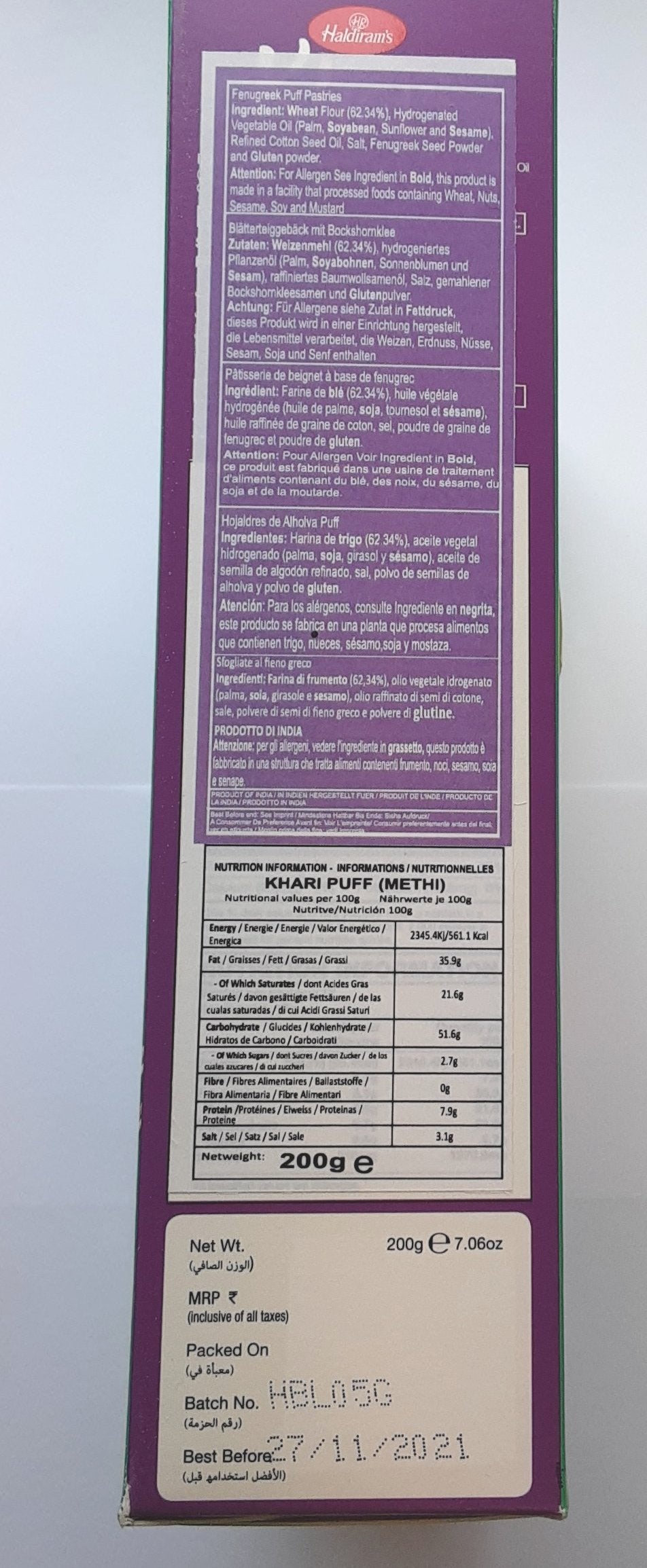 Haldirams Khari Methi Mild 200g PM - Image 2