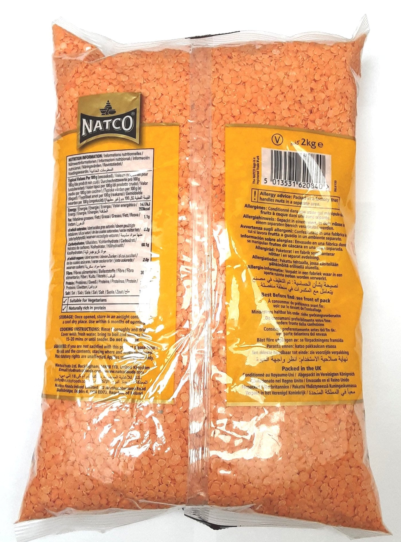 Natco Lentils Red Dall 2kg - Image 2