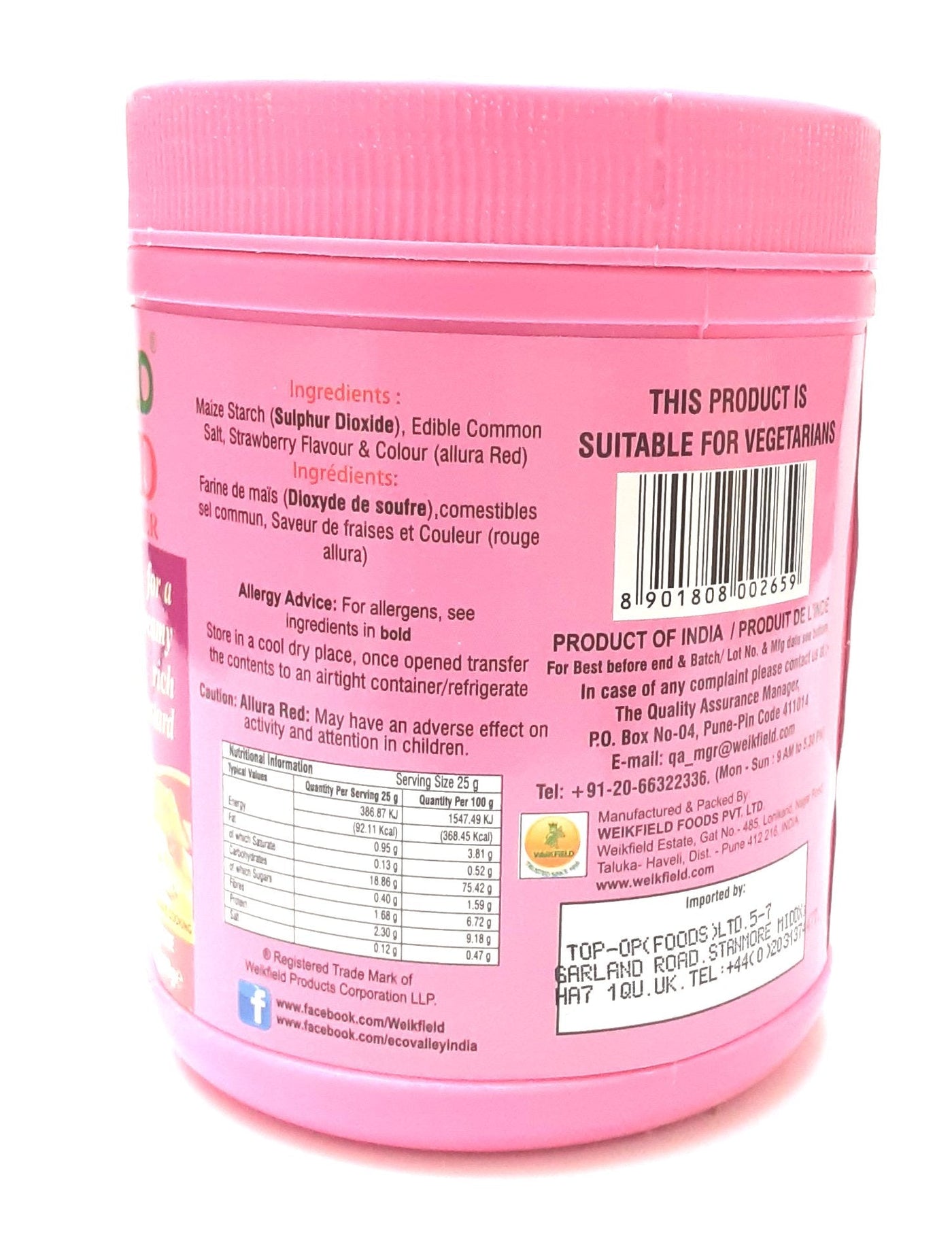 Weikfield Custard Powder Strawberry 300g - Image 2