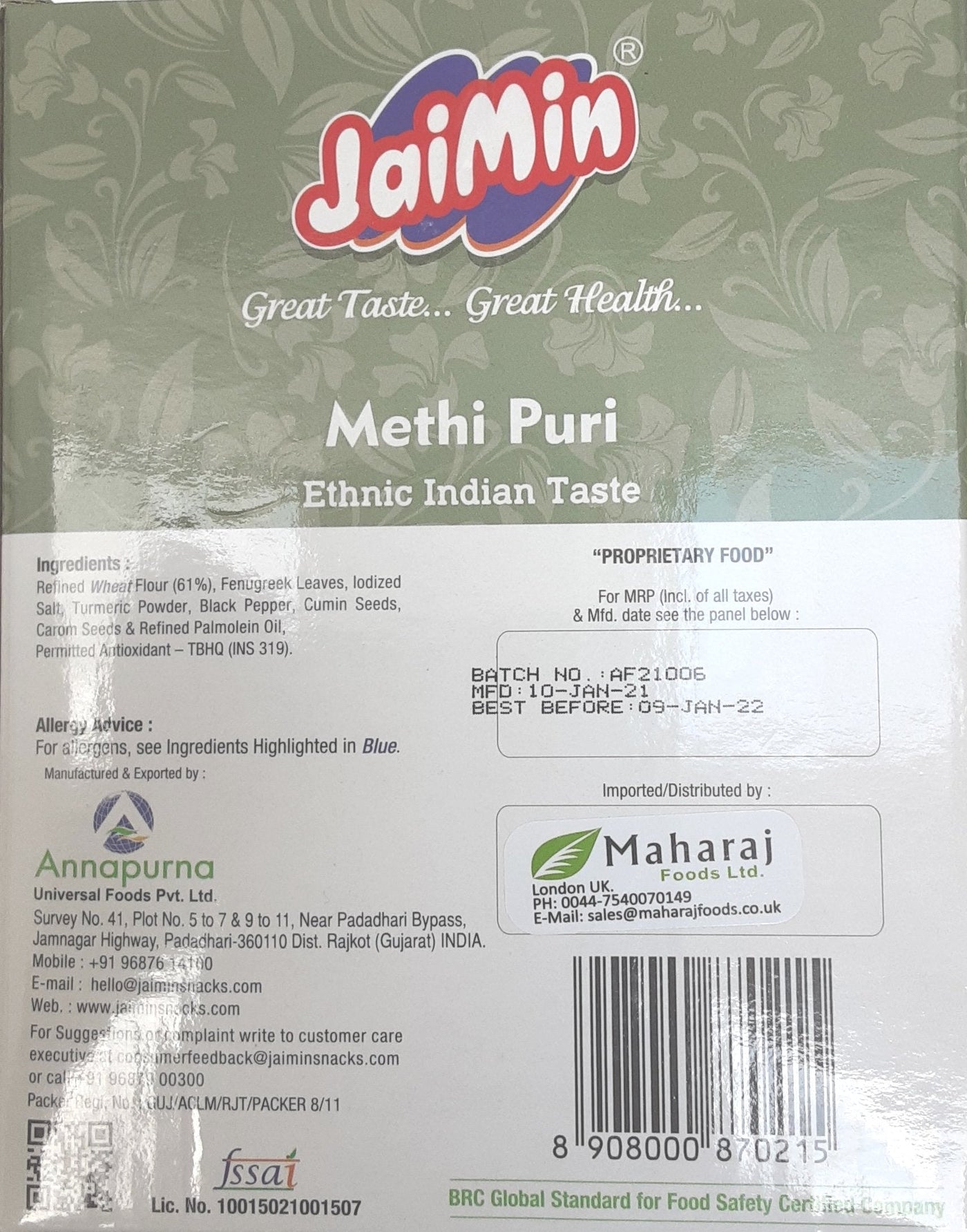 Jaimin Puri Methi 200g - Image 2