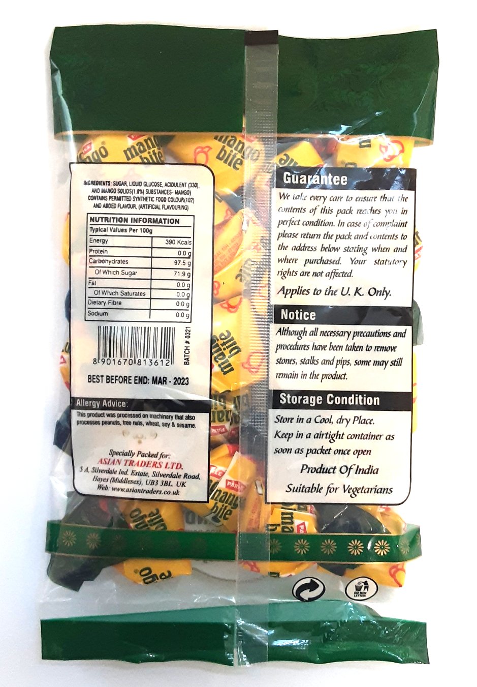 Saras Candy Mango 75g - Image 2