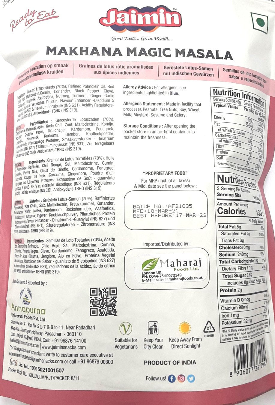 Jaimin Phool Makhana Magic Masala 80g - Image 2
