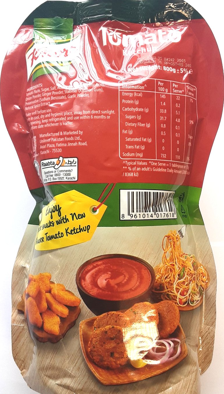 Knorr Tomato Ketchup 800g - Image 2