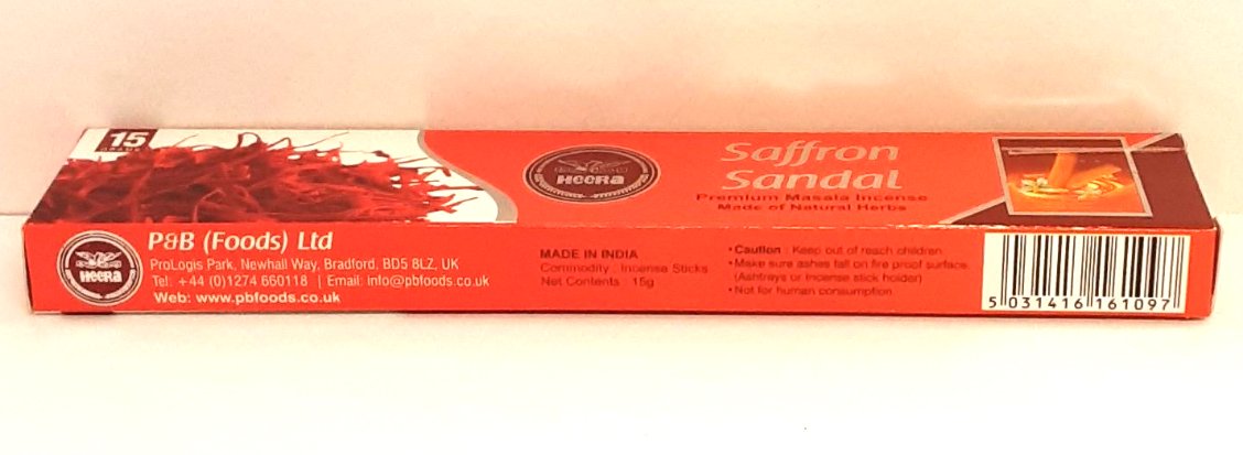 Heera Saffron Sandal Incense Sticks 15g - Image 2