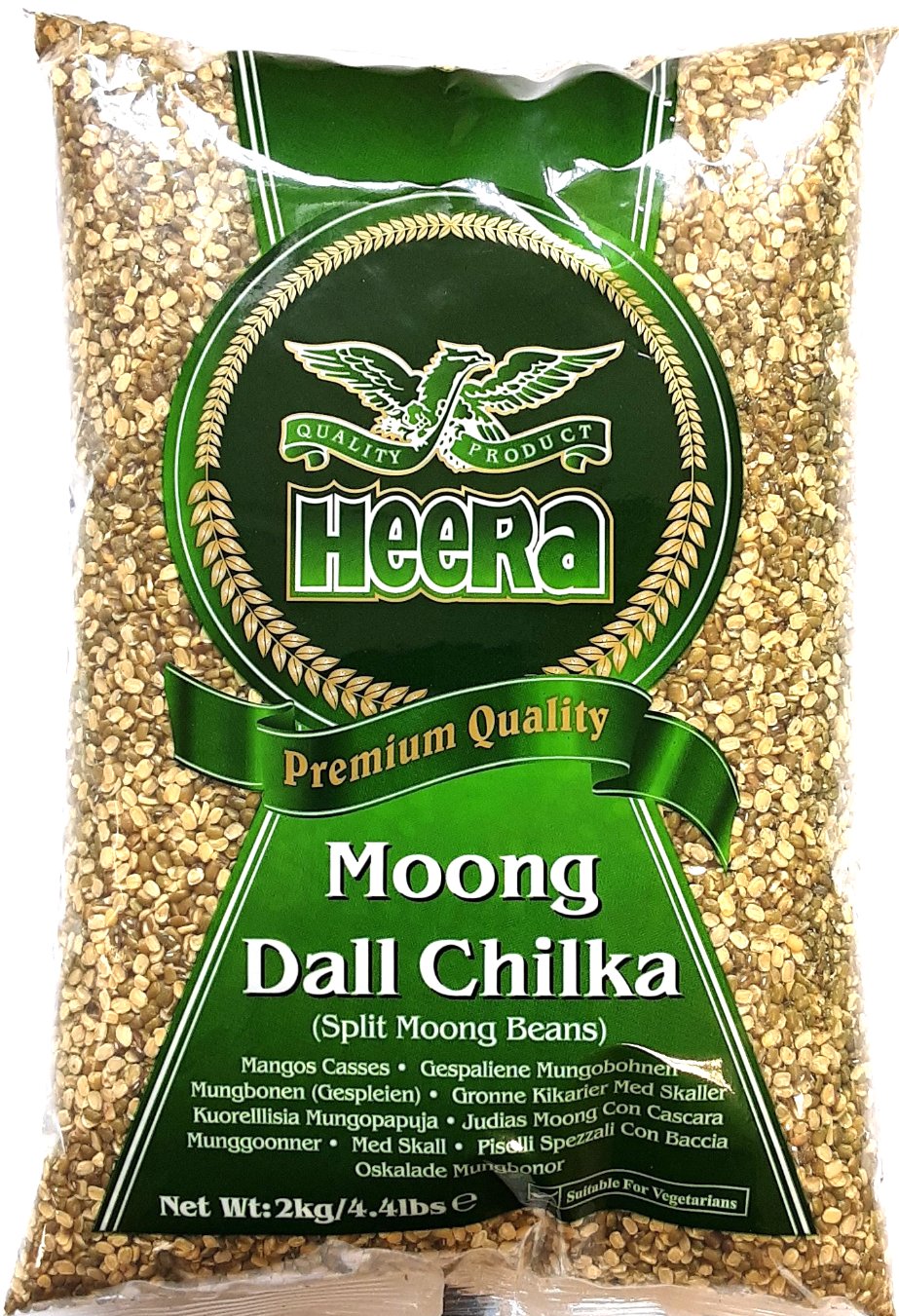 Heera Lentils Mung Dall Chilka Split Moong Beans 2kg