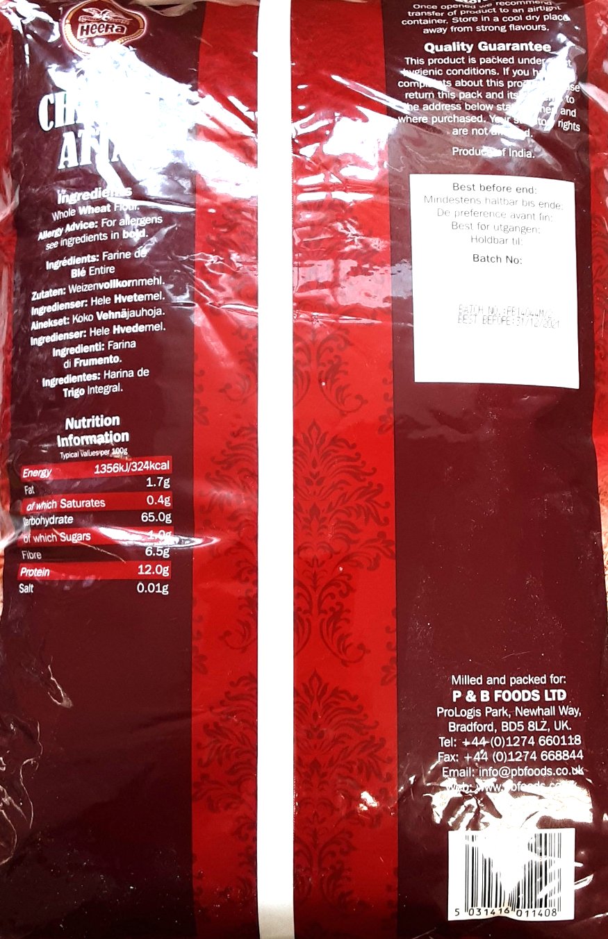 Heera Flour Whole Wheat Chakki Atta 10kg - Image 2