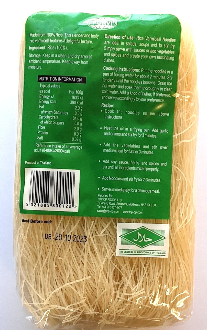 Purvi Rice Vermicelli Noodles 200g - Image 2