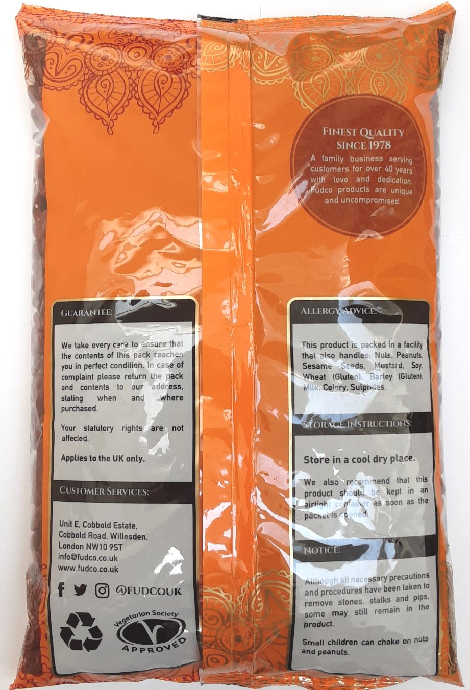 Fudco Beans Red Kidney Rajmah 1.5kg - Image 2