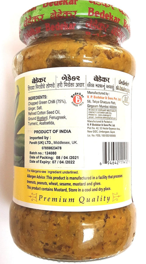 Bedekar Pickle Green Chilli 400g - Image 2