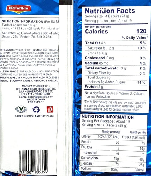 Britannia Biscuits Milk Bikis 6x90g PM - Image 2