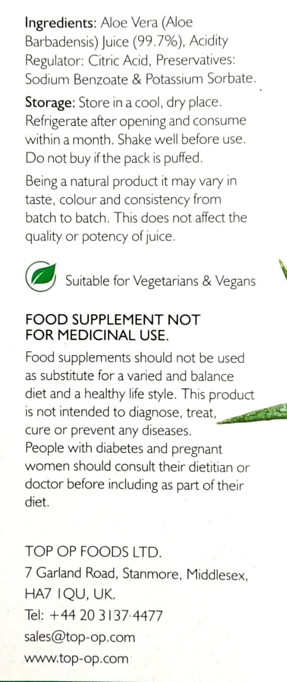 Top Op Aloe Vera Juice 500ml - Image 2