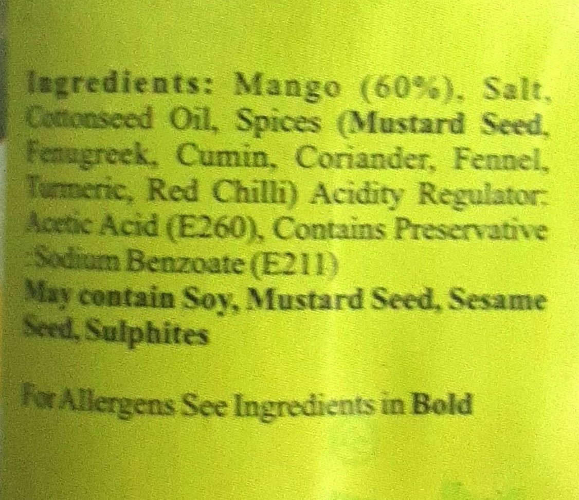 Pachranga Pickle Mango Unpeeled In Oil 800g - Image 2