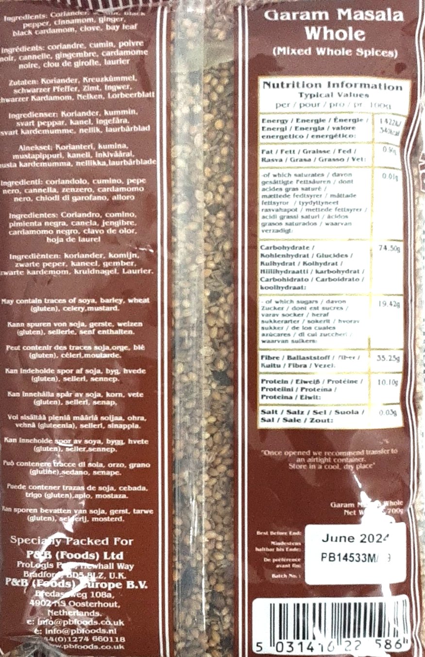 Heera Garam Masala Whole 700g - Image 2
