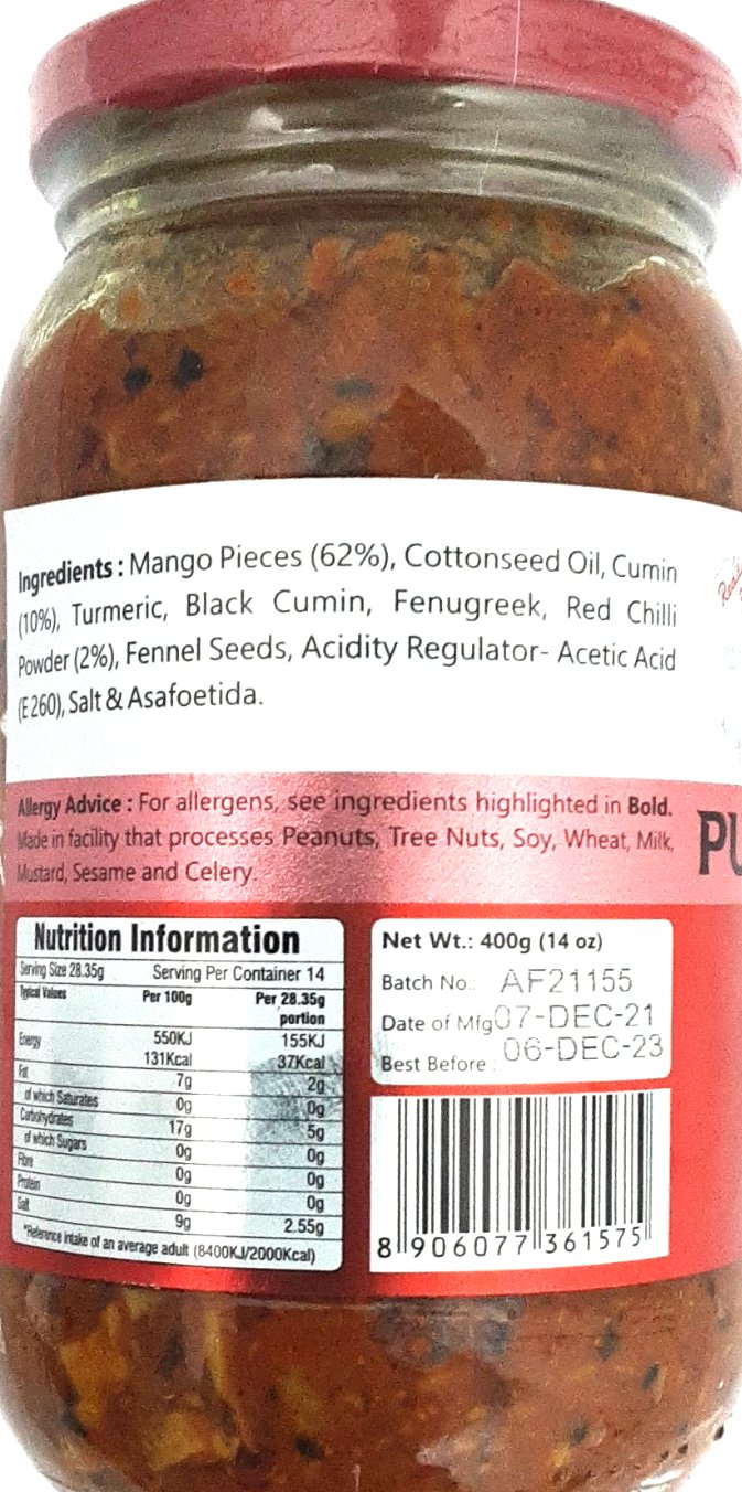 Jaimin Pickle Punjabi Mango 400g - Image 2