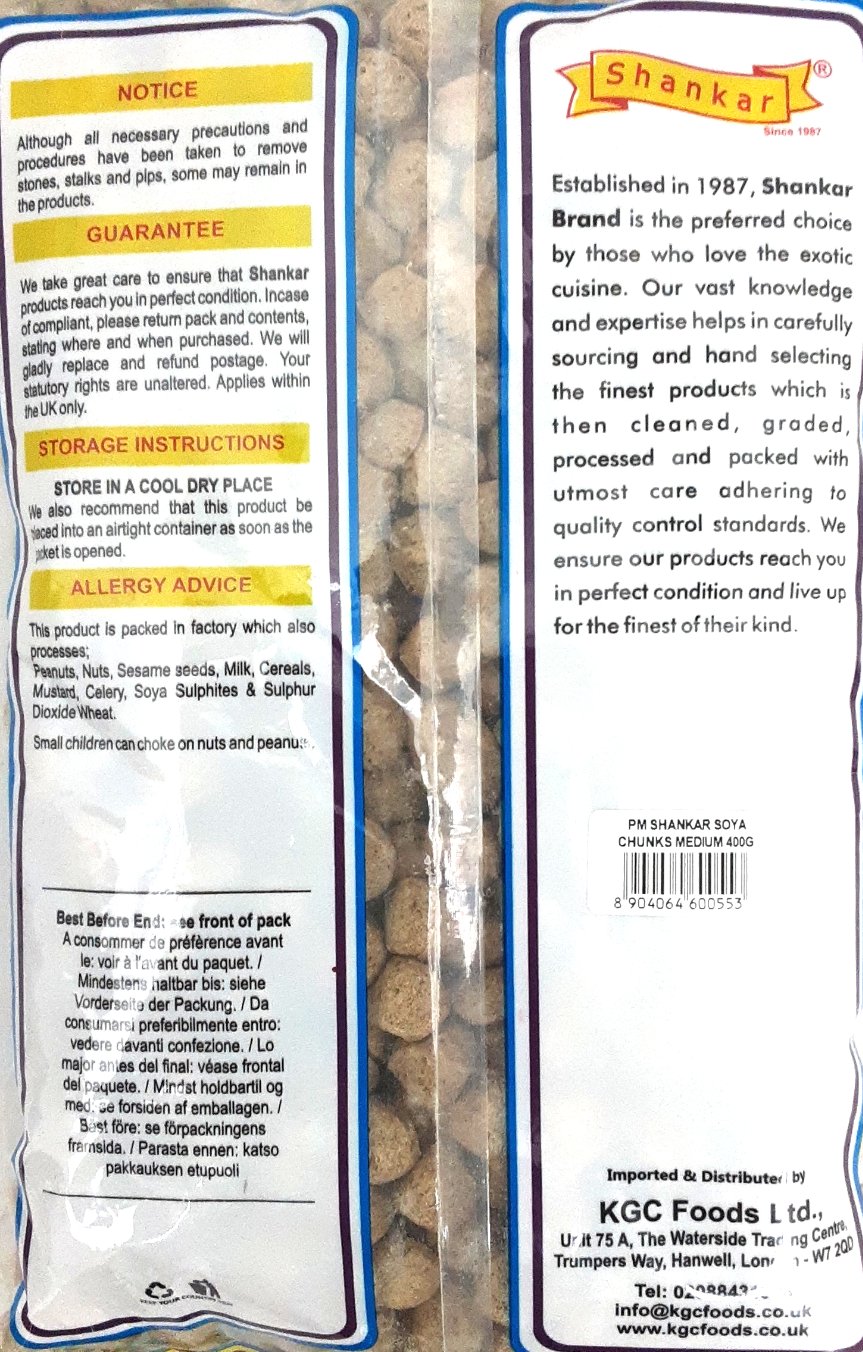 Shankar Soya Chunks Medium 400g PM - Image 2