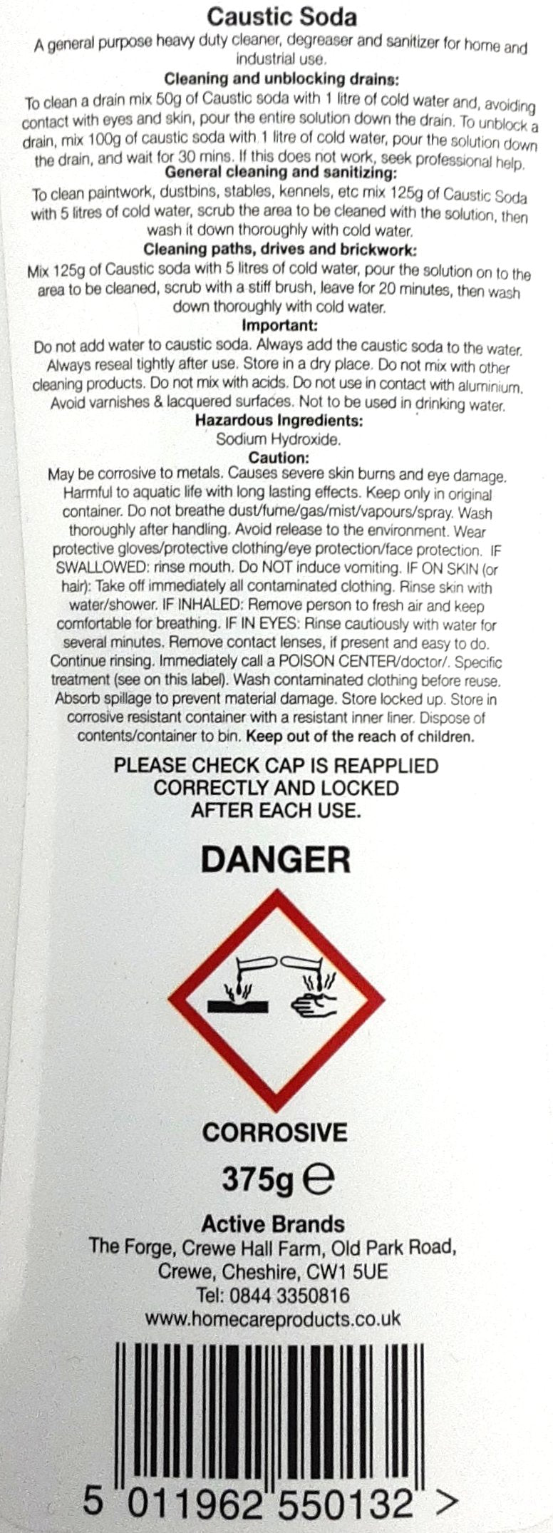 Homecare Caustic Soda 375g - Image 2