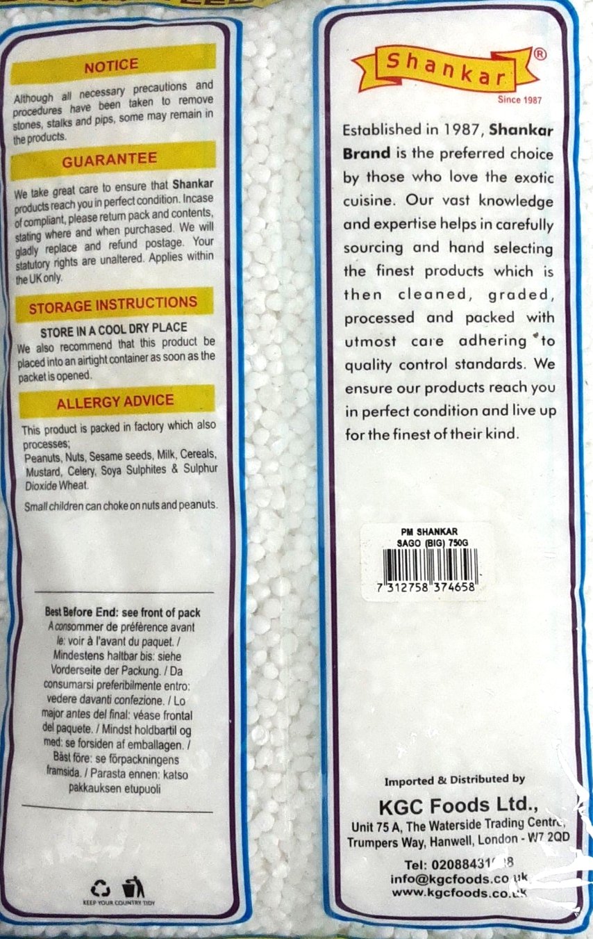 Shankar Sago Seeds Big 750g PM - Image 2