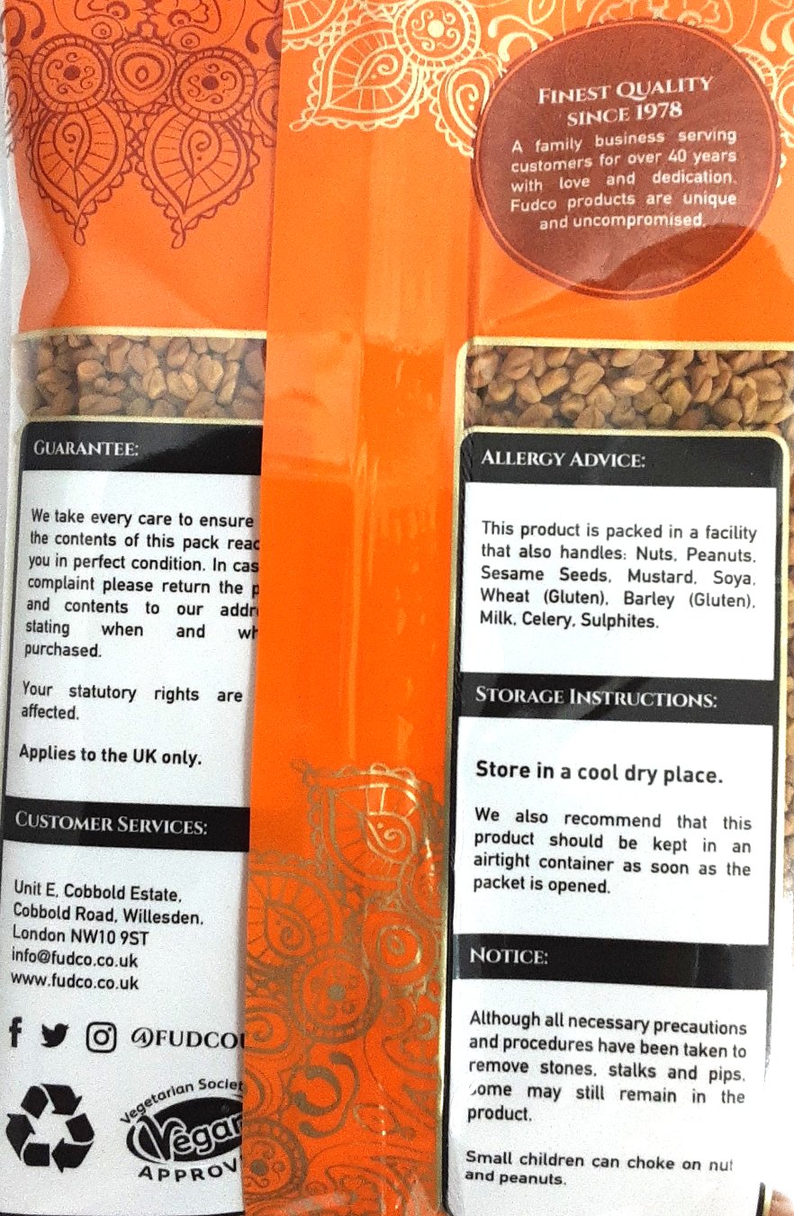 Fudco Methi Fenugreek Seeds 100g - Image 2