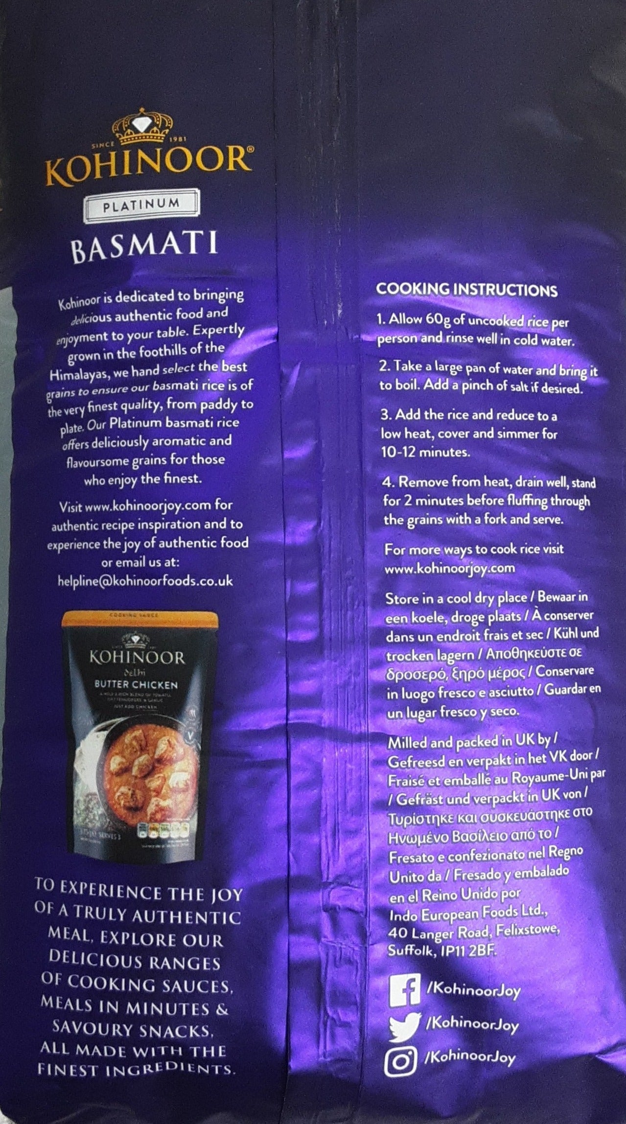 Kohinoor Rice Basmati Platinum 2Kg - Image 2