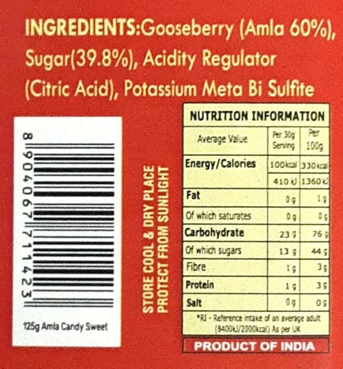 Jabsons Amla Sweet Candy 125g - Image 2