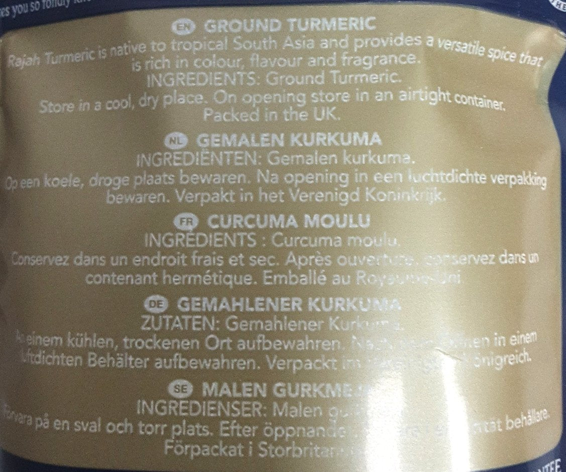 Rajah Ground Haldi Turmeric Powder 100g - Image 2