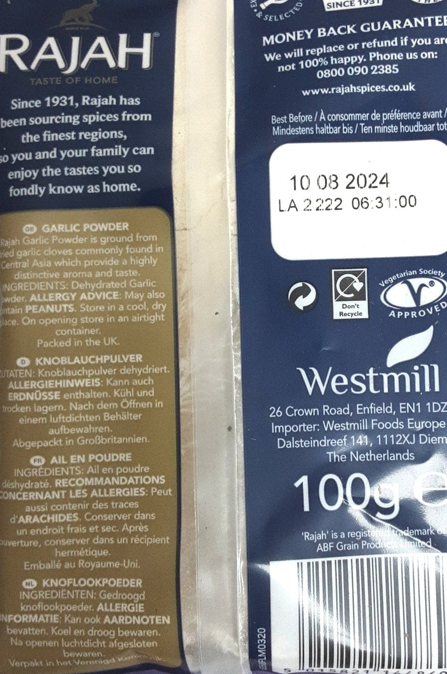 Rajah Garlic Powder 100g - Image 2