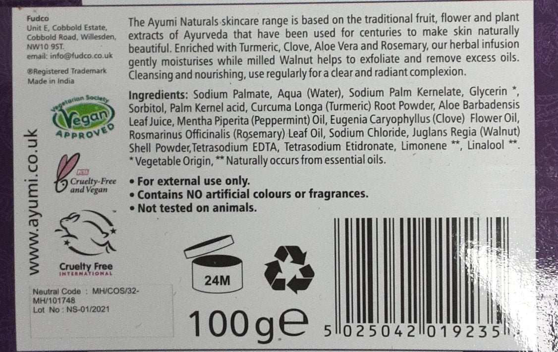 Ayumi Turmeric & Clove Soap 100g - Image 2