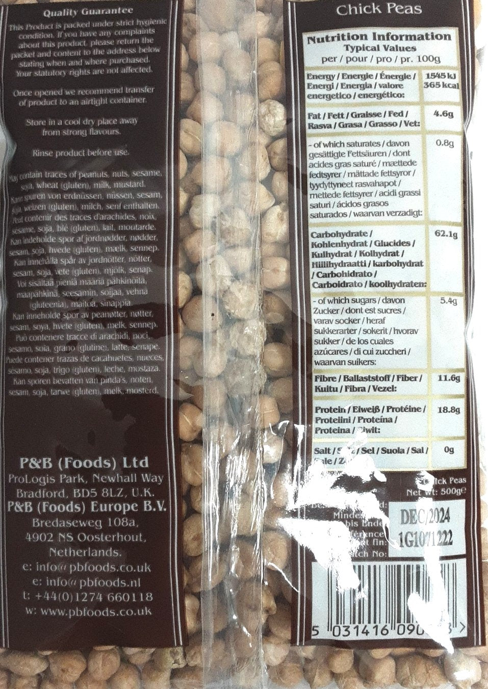 Heera Chick Peas White Chana 500g - Image 2