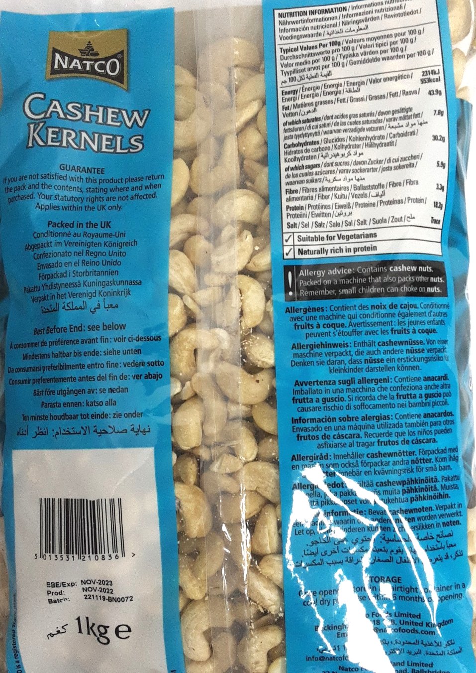 Natco Cashew Kernels 750g - Image 2