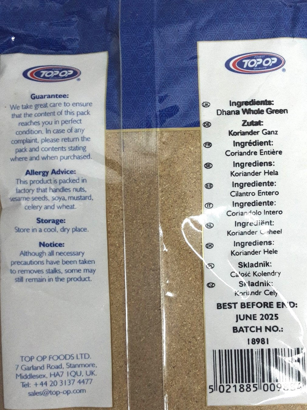 Top Op Dhana Coriander Powder 400g - Image 2