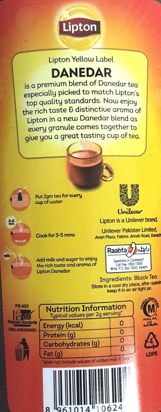 Lipton Yellow Label Danedar 475g - Image 2