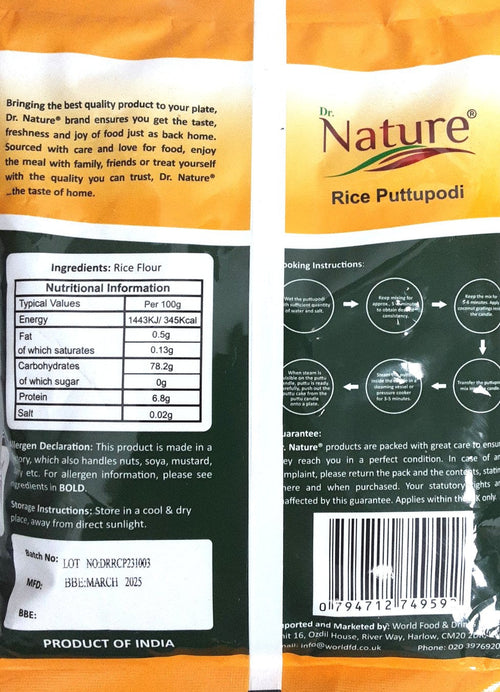 Dr Nature Traditional Rice Puttupodi 1Kg - Image 2
