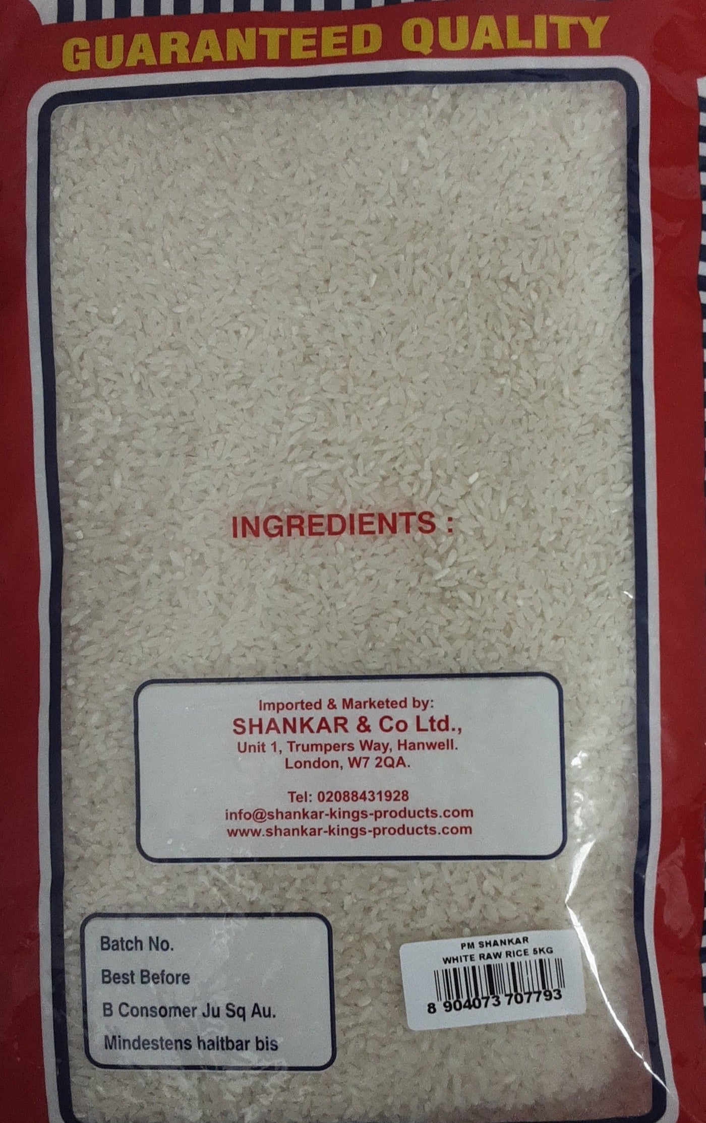 Shankar Rice White Raw 5Kg - Image 2