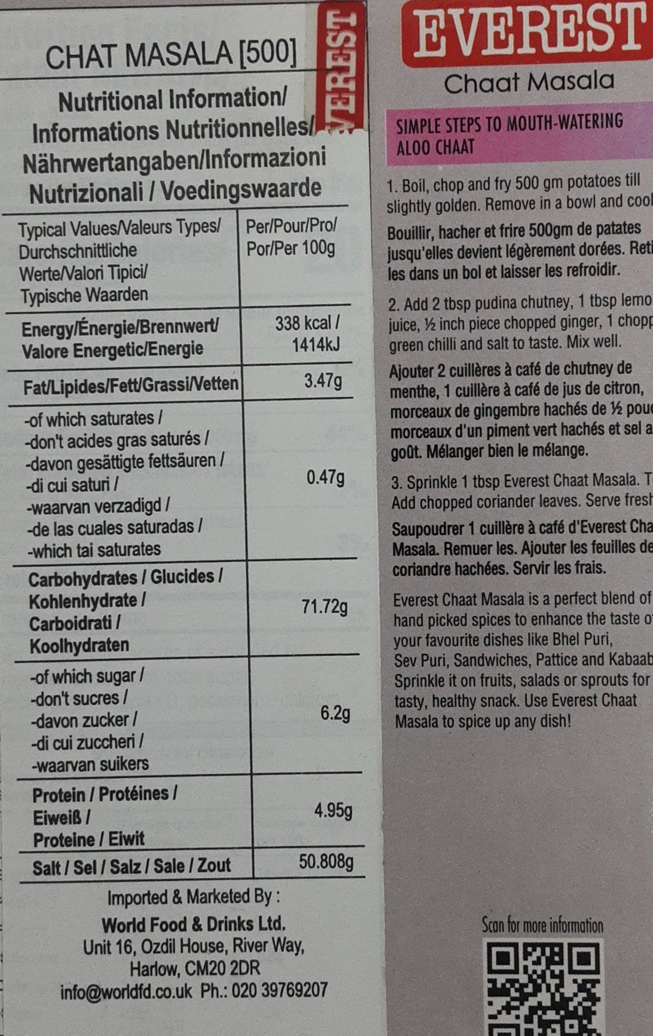 Everest Chaat Masala 500g - Image 2