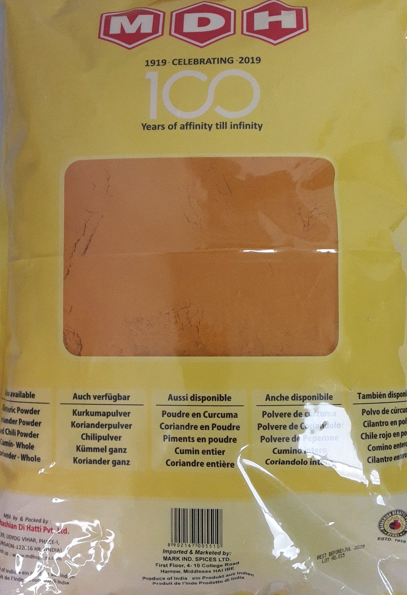 MDH Turmeric Powder 5Kg - Image 2