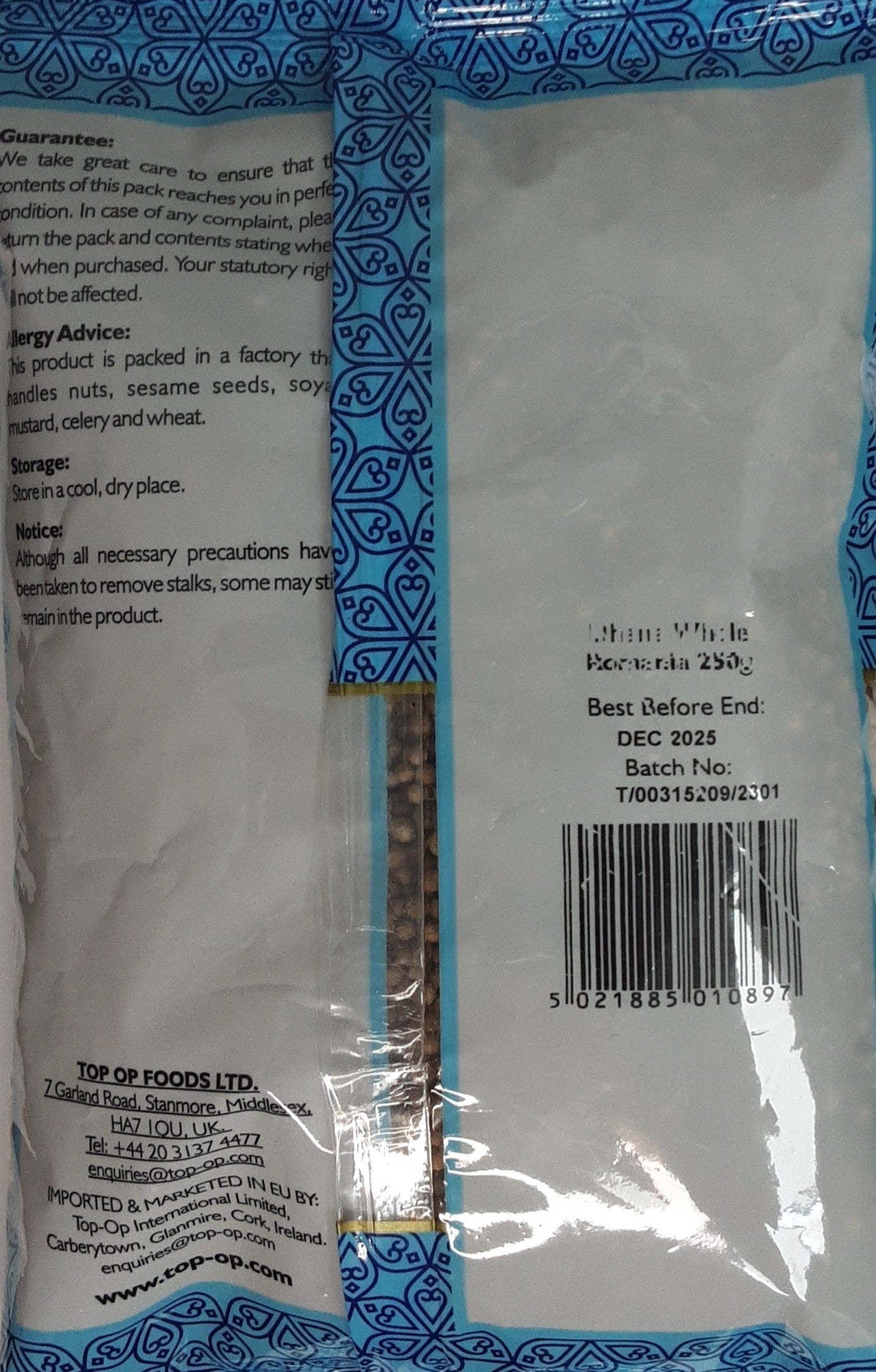 Top Op Dhana Whole Romania 250g - Image 2