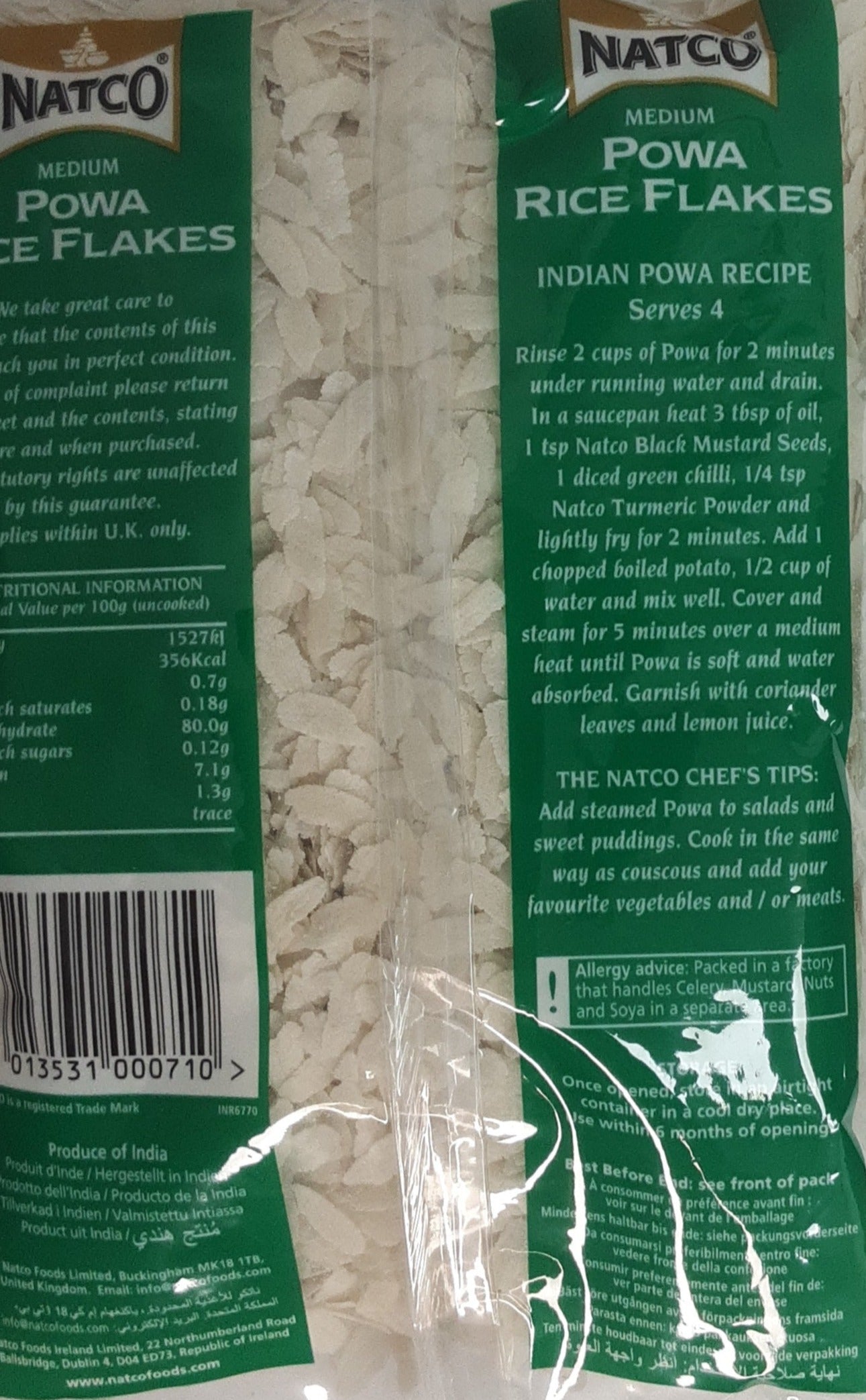 Natco Powa Rice Flakes Medium 250g - Image 2