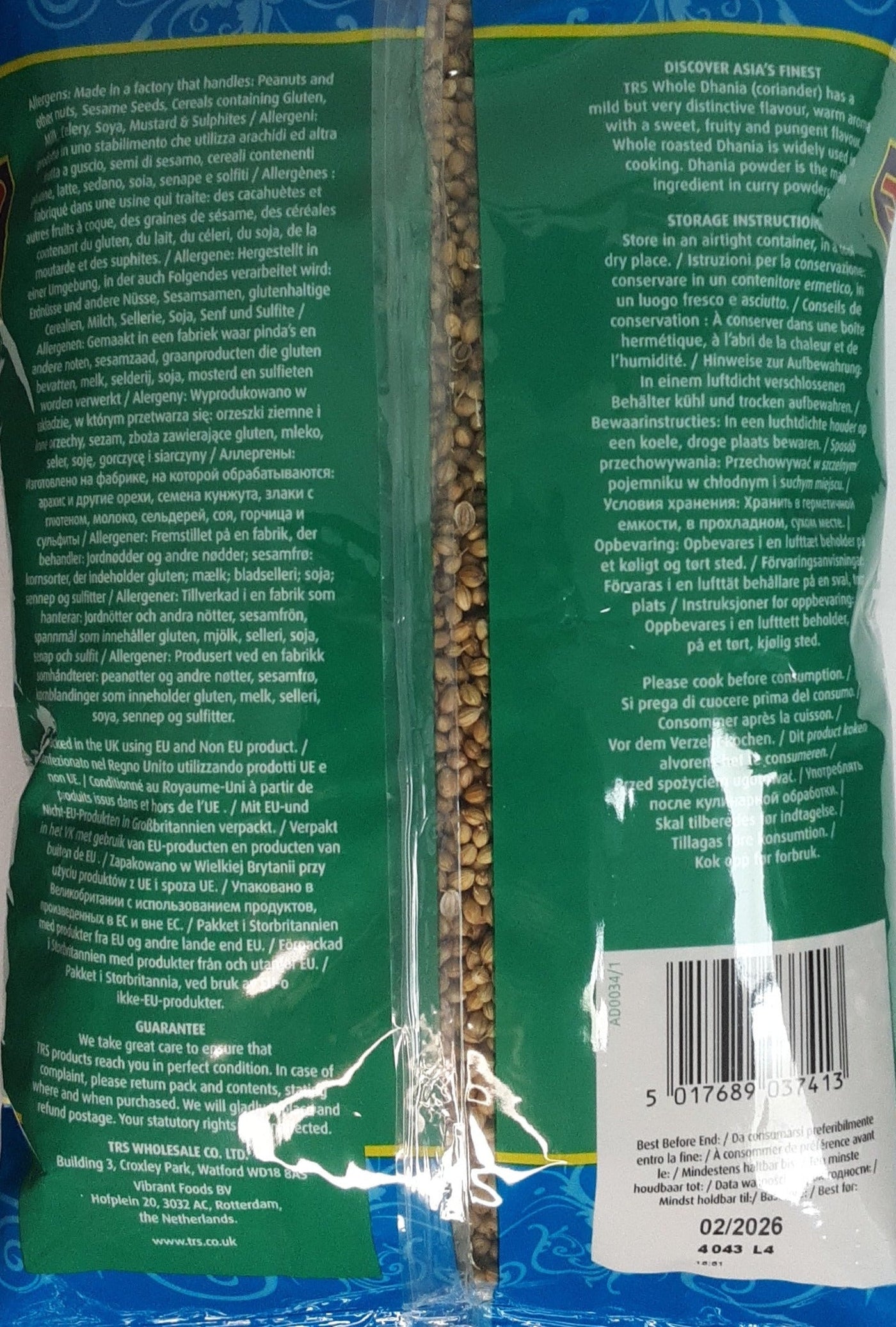 TRS Whole Dhania 750g - Image 2