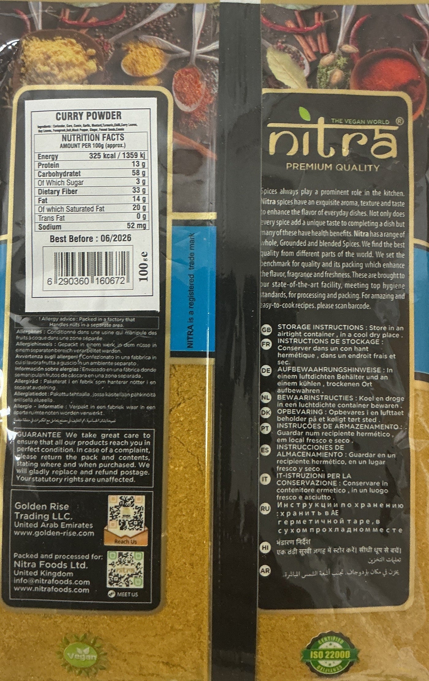 Nitra Spices Curry Powder Hot 100g Mix & Match Any 3 for £1.98 - Image 2
